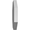 Ekena Millwork Octagonal Surface Mount PVC Gable Vent w/ 2"W x 1-1/2"P Brickmould Frame, 14"W x 14"H GVPOC14X1402SN - alternate 2